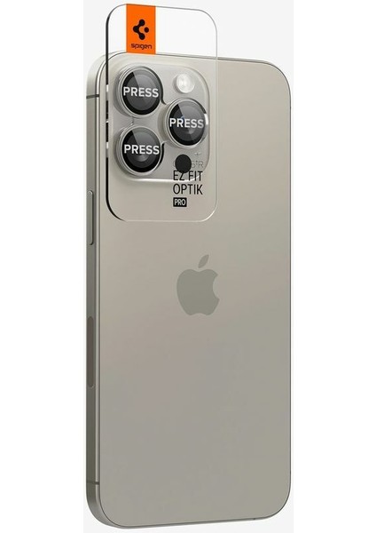 Apple iPhone 17 Pro Max / 17 Pro / 16 Pro Max / 16 Pro / 15 Pro Max / 15 Pro / 14 Pro Max ile Uyumlu Kamera Lens Camı Koruyucu Kolay Kurulum GLAS.tR EZ Fit Optik Pro 2 Adet Natural - AGL07163 modelleri