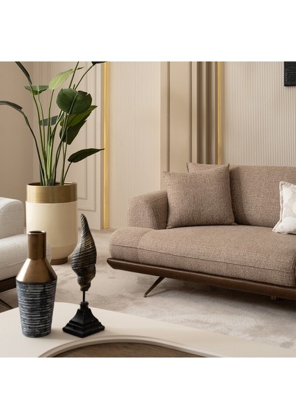 Sofia Üçlü Koltuk Kanepe Kahverengi fırsatları