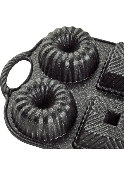 Valeria Siyah 6'lı Döküm Kek Kalıbı fırsatları