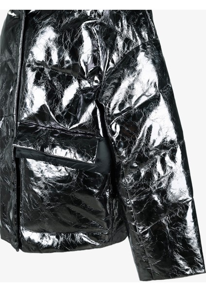 Kadın Tekstil Gri Kaban Mont 616 58002 Bn Kaban SK25/26 Gumus indirimleri