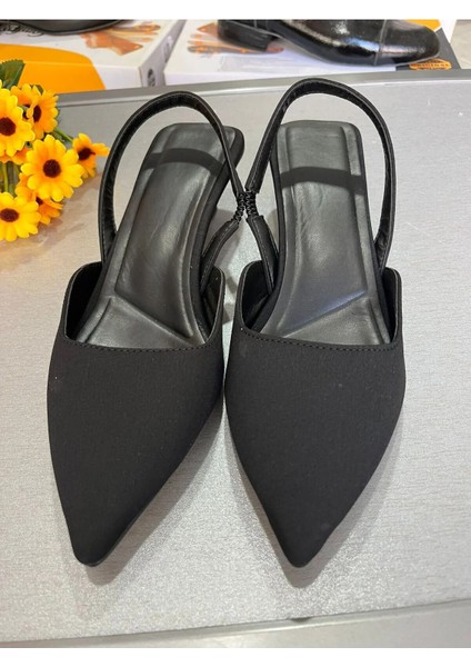 3cm Mini Kadeh Topuk Klasik Sivri Burun 2025 Model Düz Ayakkabı-Rahat-Şık