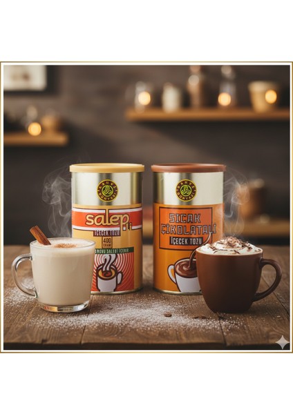 Salep 400G Teneke Kutu x Sıcak Çikolata 400G Teneke Kutu