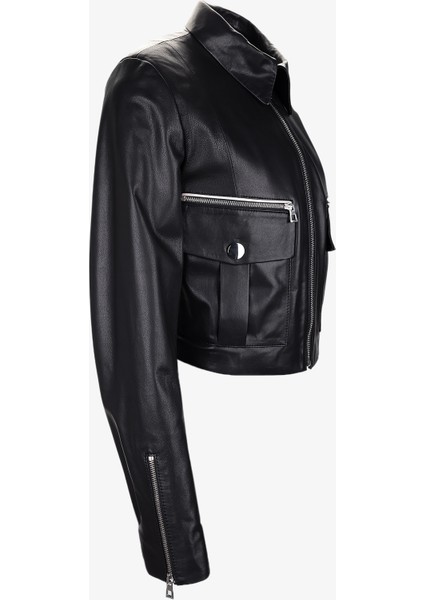 Kadın Deri Mont 616 Z-4110 Bn Derımont SK25/26 Sıyah Plonje fiyatları