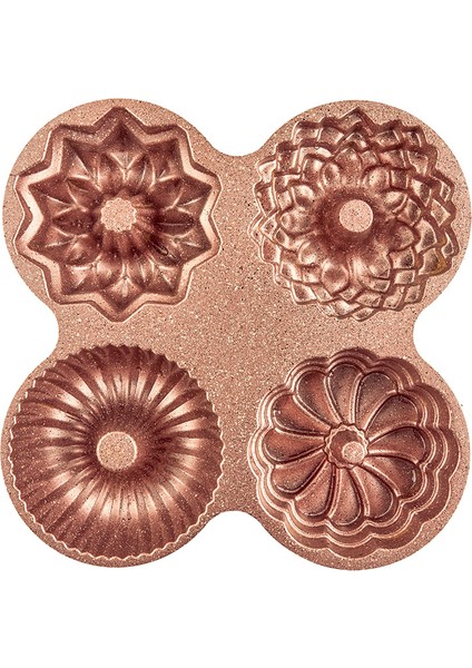 Elisa Rose Gold 4'lü Döküm Kek Kalıbı fiyatları