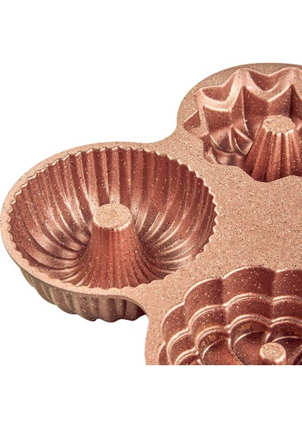 Elisa Rose Gold 4'lü Döküm Kek Kalıbı modelleri