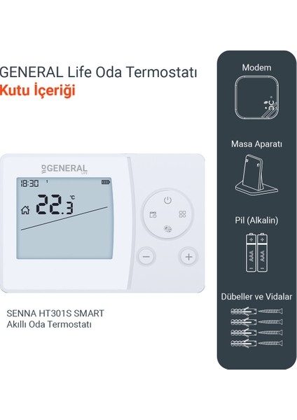 Senna HT301S Smart Kablosuz Akıllı Oda Termostatı modelleri
