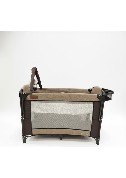 Modern Anne Yanı Park Beşik 70*110CM Kahve