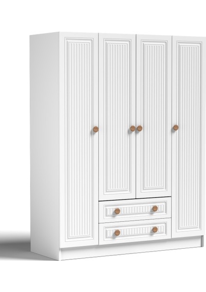 4 Kapak 2 Çekmece Gardırop Mdf Kapak indirimleri