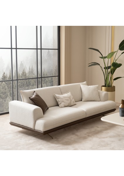 Sofia Üçlü Koltuk Kanepe Krem