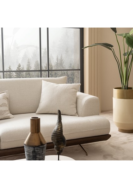 Sofia Üçlü Koltuk Kanepe Krem modelleri