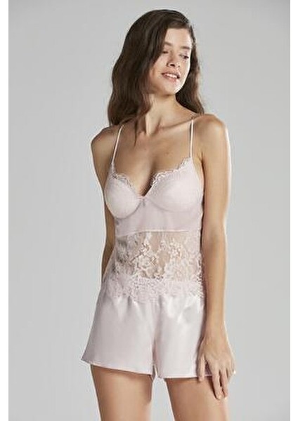 Kadın Saten Altılı Çeyiz Seti - 6015 Şık Gecelik ve Sabahlık Takımı