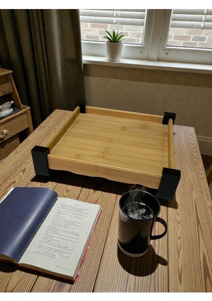 Bambu Kare Sunumluk Tepsi – Doğal Ahşap Bambu Servis Tepsisi, Kahvaltılık Sunum Tahtası, Dayanıklı Hafif Mutfak Servis Ürünü