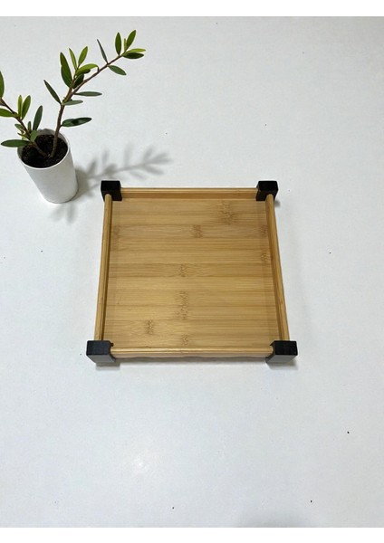 Bambu Kare Sunumluk Tepsi – Doğal Ahşap Bambu Servis Tepsisi, Kahvaltılık Sunum Tahtası, Dayanıklı Hafif Mutfak Servis Ürünü