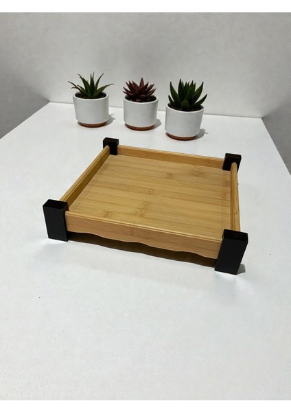 Bambu Kare Sunumluk Tepsi – Doğal Ahşap Bambu Servis Tepsisi, Kahvaltılık Sunum Tahtası, Dayanıklı Hafif Mutfak Servis Ürünü