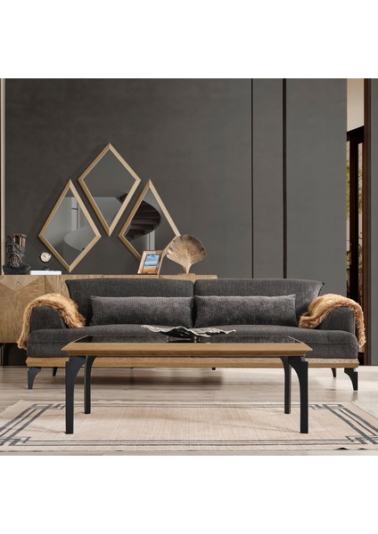Piramit Üçlü Koltuk Kanepe Antrasit fiyatları