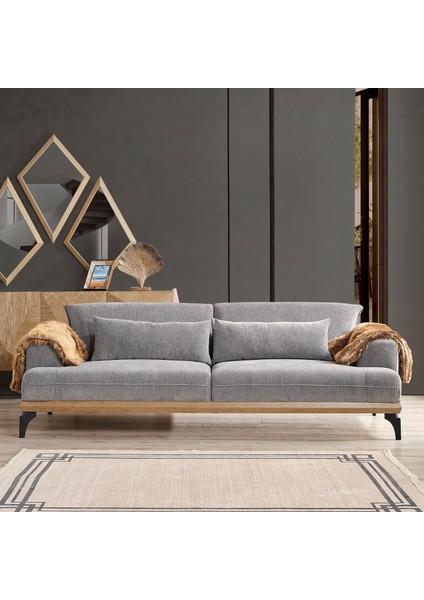 Piramit Üçlü Koltuk Kanepe Gri fiyatları