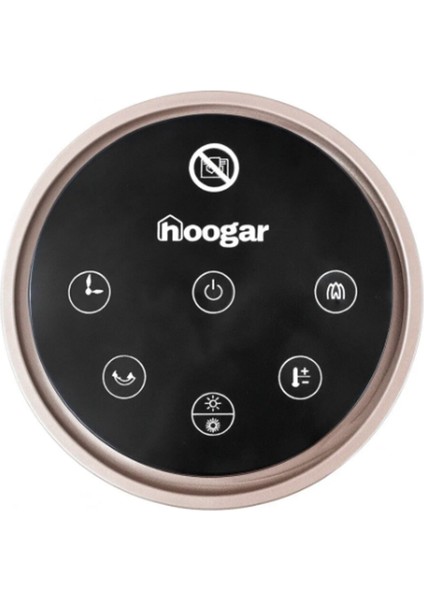 German Black Hg-Blko OLED Oval Seri Şömineli Ekran Dijital Seramik Kule Tipi Fanlı Isıtıcı Uzaktan Kumandalı