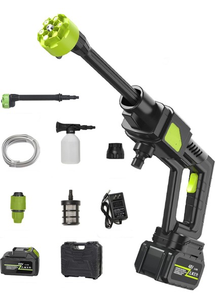 Leerfei 8100 Şarjlı Akülü Araba Yıkama Makinesi | 3.0mpa Yüksek Basınçlı Taşınabilir Oto Yıkama Tabancası