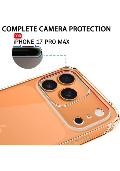 iPhone 17 Pro Max Şeffaf Silikon Kılıf – Şarj Yeri Tıpalı, Kenarları Kaymaz fırsatları