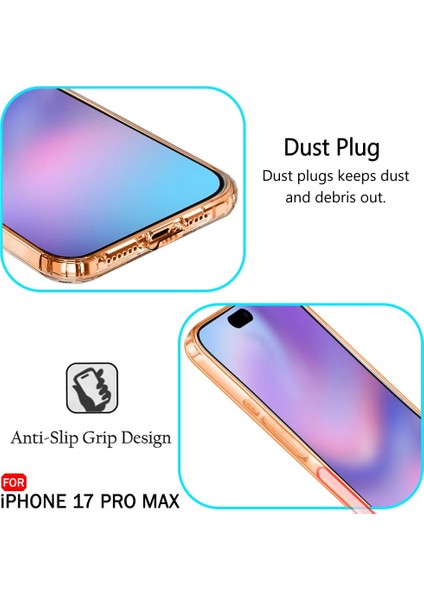 iPhone 17 Pro Max Şeffaf Silikon Kılıf – Şarj Yeri Tıpalı, Kenarları Kaymaz indirimleri