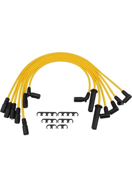7pcs 8mm Araç Buji Tapa Ateşleme Kablo Kiti Buji Cadillac Chevrolet Gmc V8 5 7l (Yurt Dışından)