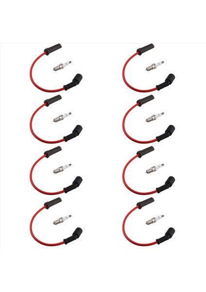Chevrolet Gmc Cadillac Hummer Için 8x Buji ve 8x Ateşleme Kabloları 5 3l 6 0l V8 9748HH (Yurt Dışından)