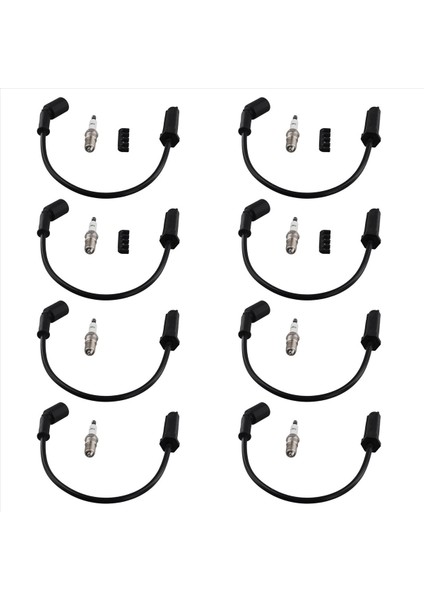 8x 19297035 Kontak Kabloları ve 8x 41962 Buji Chevy Gmc Için Set Seti 4 8l 5 3l 6 0l Savana 2500 3500 (Yurt Dışından)