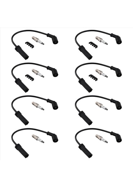 8x 19297035 Kontak Kabloları ve 8x 41962 Buji Chevy Gmc Için Set Seti 4 8l 5 3l 6 0l Savana 2500 3500 (Yurt Dışından) fırsatları