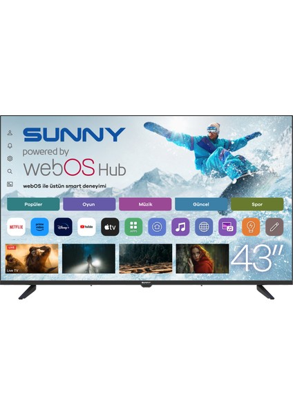 SN43FPRL-W02M 43'' 110 Ekran Uydu Alıcılı Full HD webOS LED TV