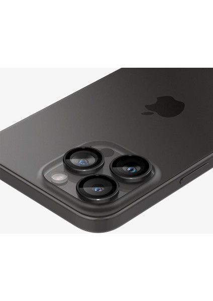 Apple iPhone 17 Pro Max / 17 Pro / 16 Pro Max / 16 Pro / 15 Pro Max / 15 Pro / 14 Pro Max ile Uyumlu Kamera Lens Camı Koruyucu Kolay Kurulum GLAS.tR EZ Fit Optik Pro 2 Adet Black - AGL05205