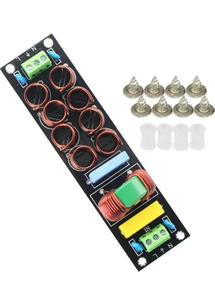 4400W Emı Güç Filtresi 20A Yüksek Frekanslı Güç Filtresi Güç Kaynağı Ses Hoparlör Amplifikatörü Için Tahtada Karşılık (Yurt Dışından)