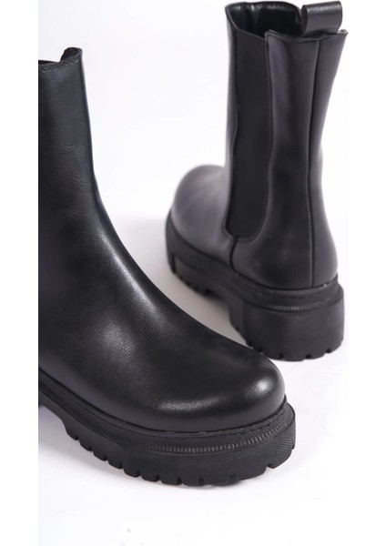 Lora Bağcıksız Lastikli Ortopedik Taban Kadın Bot Cst - Siyah indirimleri