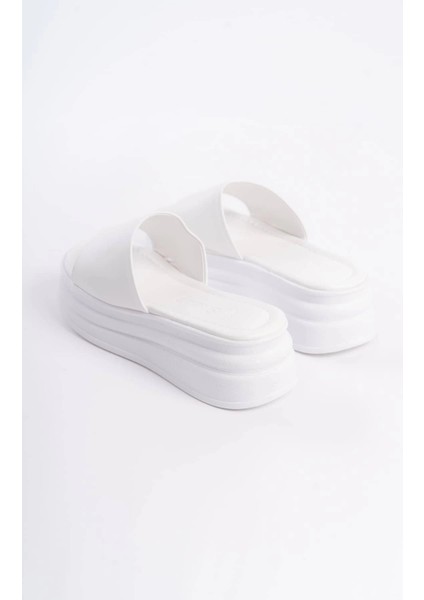 Alıce Düz Topuklu Kalın ve Ortopedik Taban Kadın Terlik Cbt - Beyaz indirimleri