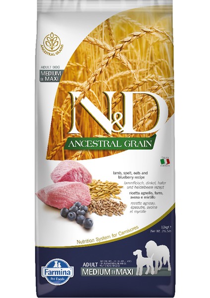 Nd Az Tahıllı Kuzu & Y.Mersini Adult Med&Maxi Köpek Maması - 12 K fiyatları