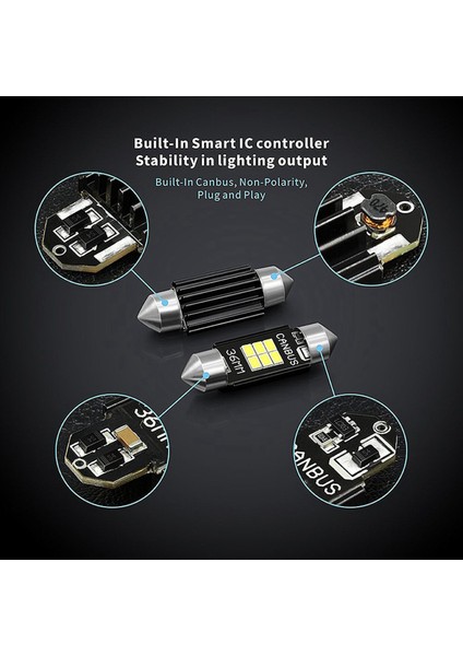 6x Son Derece Parlak 400 Lümen 3020 Yonga Seti Kanbus Hatasız LED Ampuller Iç Araba Işıkları Için Plaka Plakası (Yurt Dışından) fırsatları