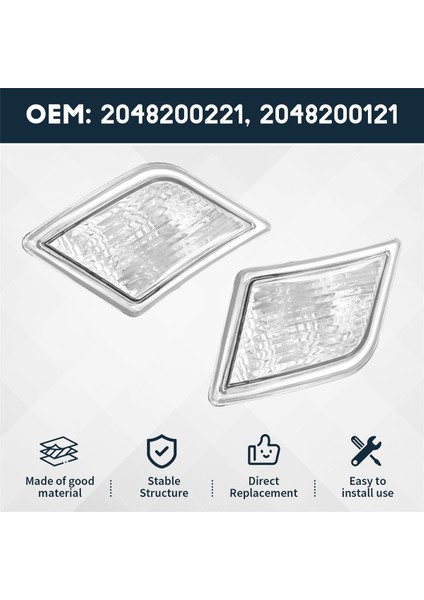 Ön Tampon Yan Işaretçi Işık Kiti 2048200221 2048200121 Mercedes Benz C300 C250 2008-2011 Için (Yurt Dışından) fırsatları