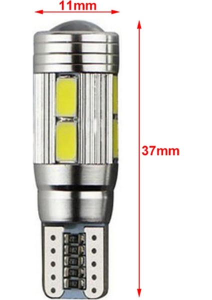4pcs W5W T10 12V 6000K 5630 10 Smd Araba LED Ampul Kanbus Plakası Yan Dönüş Singal Işık Süper Parlak Beyaz (Yurt Dışından) fırsatları