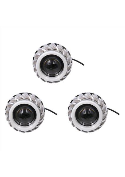 3x 12V Motosiklet Kafası Işık Lambası Projektör Lens Işık LED Angel Devil Eyes Far 30W 1200LM (Pembe ve Mavi) (Yurt Dışından)