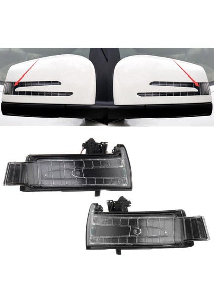 1 Çift LED Yan Ayna Işaretleyici Dönüş Sinyali Lambası Lens ve 1 Adet Sol Hava Ac Havalandırma Siyahı (Yurt Dışından) modelleri