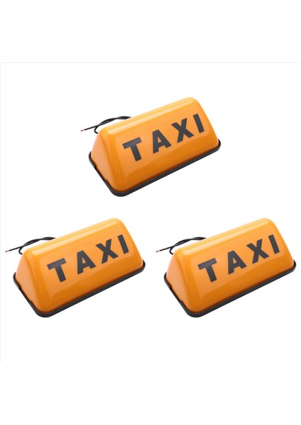 3x Taksi LED Gösterge Işık Işareti LED Gün Işık Otomobil Gündüz Koşu Işıkları Dc 12V 3W Otomatik Sürüş Çatı Üst Kabin LED Işareti (Yurt Dışından)