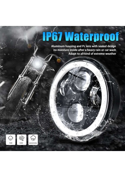 4pcs 5 75 LED Far Harley Sportster Iron 883 Dyna Street Bob Için Beyaz Halo Drl ile 5-3/4 Motosiklet Far (Yurt Dışından) indirimleri