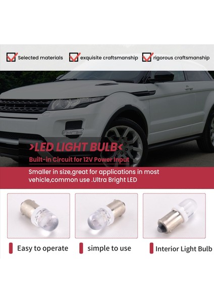 20PCS BA9S 1895 H6W 53 57 Süngü LED Ampuller Araba Haritası Lambası Için 12V Beyaz (Yurt Dışından) indirimleri