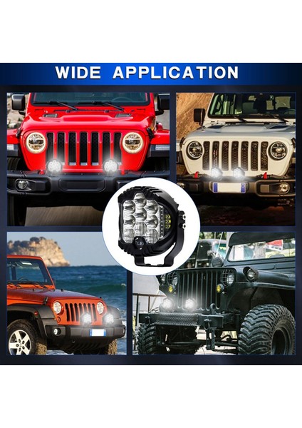 3 Inç Üç Yan Işıklı Iş Işıkları Kamyon Suv Tekne Off-Road Araçları Için LED Farlar Atv Beyaz (Yurt Dışından) modelleri