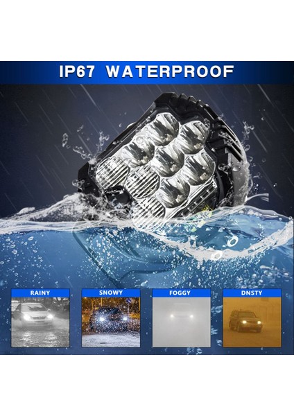 3 Inç Üç Yan Işıklı Iş Işıkları Kamyon Suv Tekne Off-Road Araçları Için LED Farlar Atv Beyaz (Yurt Dışından) fırsatları