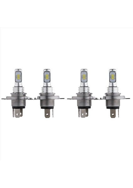 4x H4 9003 Hb2 LED Far Ampulleri Kiti Düşük Işın Parlak 35W 4000LM 6000K Beyaz (Yurt Dışından)