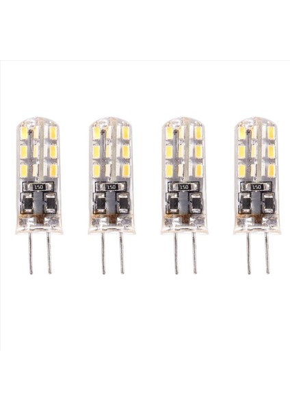 4x G4 LED Spot Ampul Lambası 1 5W 24 Smd 3014 Sıcak Beyaz 12V Dc (Yurt Dışından)