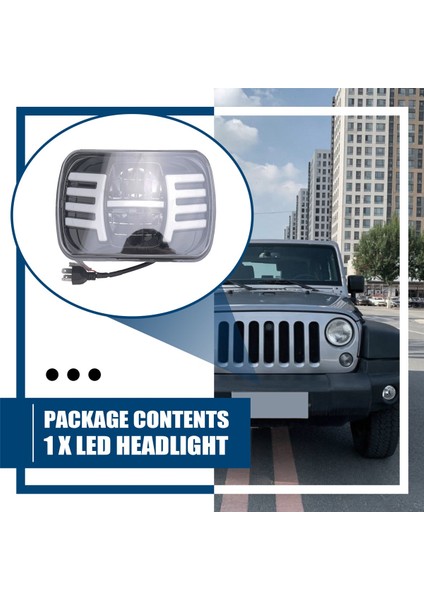 5x7 Inç LED Far 7x6 LED Kapalı Işın Başı Işık Lambası Jeep Yj Cherokee Xj Için Düşük Işın (Yurt Dışından) modelleri