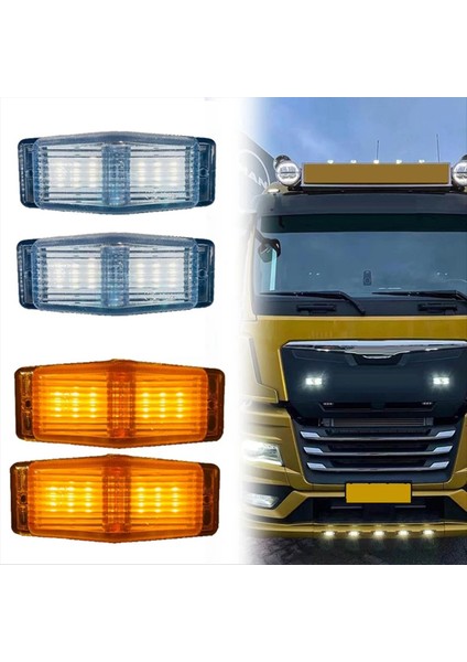 2pcs LED Işaretleyici Işıkları Ön Çift Brülör Göstergesi Lamba Için Scania Volvo Adam Benz Kamyon Kamyonu Ön Izgara Işık (Yurt Dışından) modelleri
