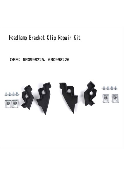 Araba Ön Head Light Lamba Braket Klipsi Onarım Kiti Vw Polo Için Far Far Braket Tutucu Taban 2009-2017 6R0998226 (Yurt Dışından)