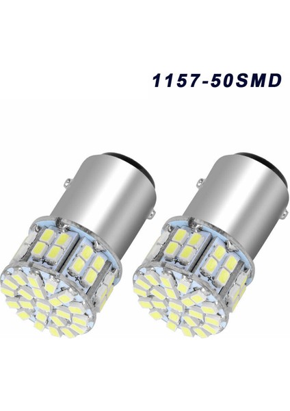 2pcs 6000K Beyaz 1157 50SMD Kayalı Fren LED Işıklar Ampul 12V 2pcs ile Toyota Corolla/rav4 06-13 (Yurt Dışından) modelleri